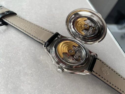 Replica PATEK PHILIPPE Calatrava ZF 5298p Date off White Dial SS bezel ZF factory - Image 10
