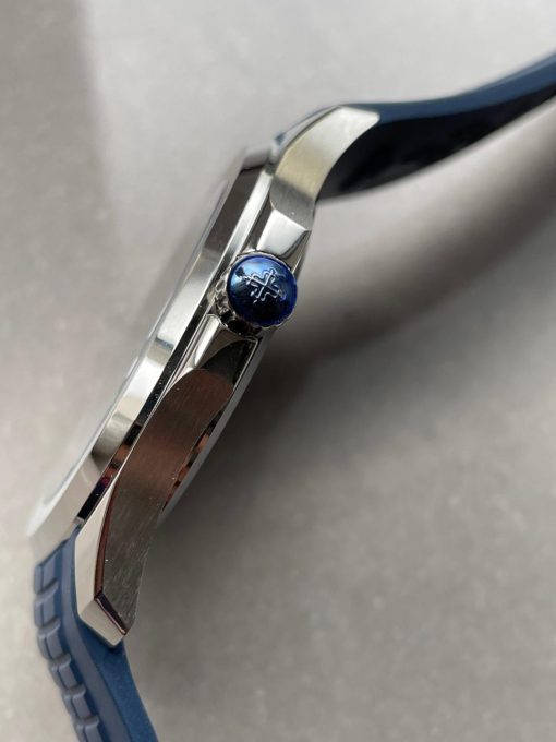 Replica PATEK PHILIPPE Aquanaut 5168G 42mm SS ZF 1:1 Best Edition Blue Dial on Blue Rubber Strap 324CS - Image 10