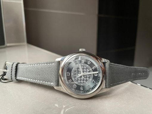 Replica PATEK PHILIPPE Calatrava 6007A-001 SS ZF 1:1 Best Edition Grey Dial on Grey Leather Strap A324CS - Image 6