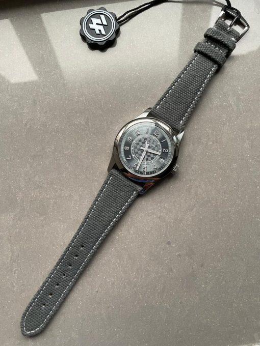 Replica PATEK PHILIPPE Calatrava 6007A-001 SS ZF 1:1 Best Edition Grey Dial on Grey Leather Strap A324CS - Image 3