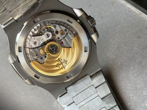 Replica PATEK PHILIPPE Nautilus 5711/1A PPF 1:1 Best Edition Green Textured Dial T Diamonds Bezel on SS Bracelet 324CS V4 - Image 15
