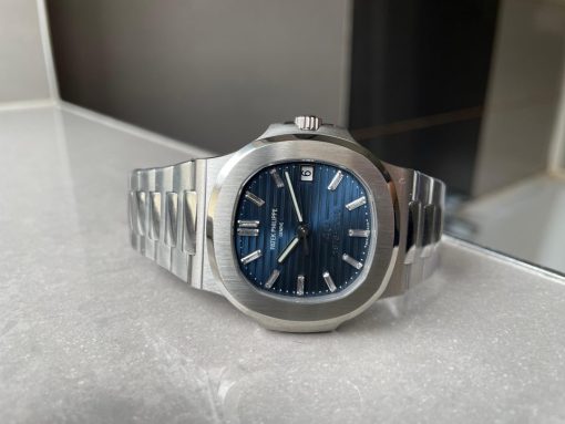 Replica PATEK PHILIPPE Nautilus 5711 40th Anniversary SS PPF 1:1 Best Edition Blue Dial on SS Bracelet A330 - Image 7