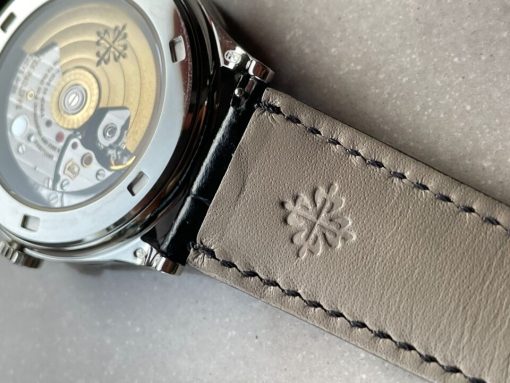 Replica PATEK PHILIPPE Calatrava ZF 5298p Date Sweep Seconds in Diamond Bezel Black Dial ZF factory - Image 13