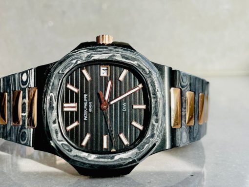 Replica PATEK PHILIPPE Nautilus 5711 DIW Carbon DIWF 1:1 Best Edition Black Textured Dial on Carbon/RG Bracelet 324CS - Image 14