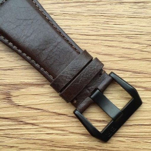 Replica Bell & Ross BR 01 Skull PVD Blue Dial Brown Leather Strap MIYOTA 9015 - Image 6