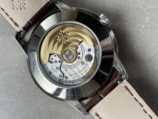 Replica PATEK PHILIPPE Perpetual Calendar 5320G-001 SS GSF 1:1 Best Edition Cream Dial on Brown Leather Strap A324 - Image 17