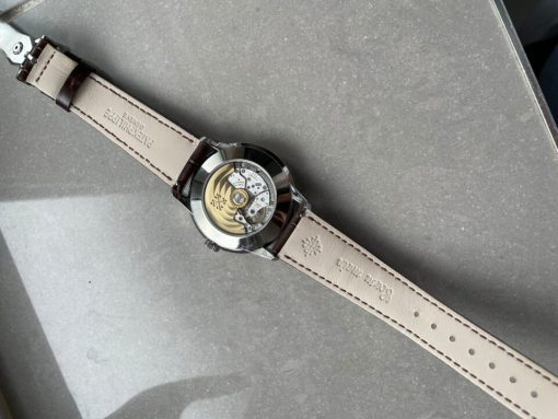 Replica PATEK PHILIPPE Perpetual Calendar 5320G-001 SS GSF 1:1 Best Edition Cream Dial on Brown Leather Strap A324 - Image 15