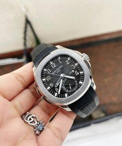 Replica PATEK PHILIPPE Aquanaut 5164A SS GRF BEST EDITION BLACK DIAL ON BLACK RUBBER STRAP A324 V2