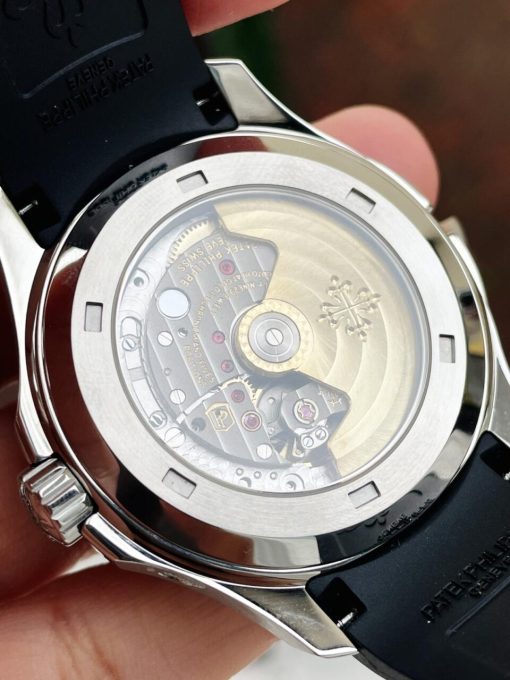 Replica PATEK PHILIPPE Aquanaut 5164A SS GRF BEST EDITION BLACK DIAL ON BLACK RUBBER STRAP A324 V2 - Image 10