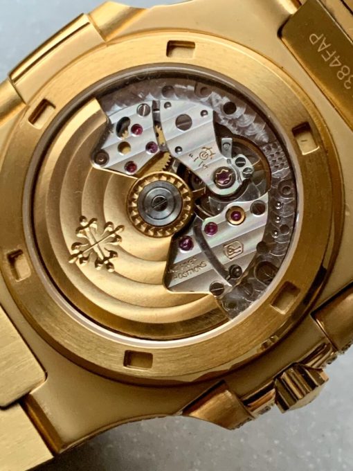 Replica PATEK PHILIPPE ICED Nautilus Jumbo 5711 YG TWF Full Paved Diamonds Dial Case and Bracelet A324 - Image 8