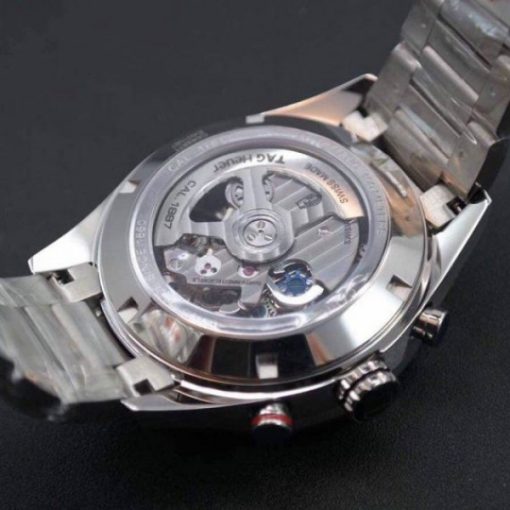 Replica Tag Heuer Carrera Calibre 1887 SS V6 Ceramic Bezel Gray Dial SS Bracelet - Image 4