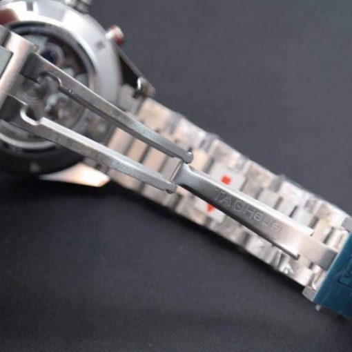 Replica Tag Heuer Carrera Calibre 1887 SS V6 Ceramic Bezel Gray Dial SS Bracelet - Image 6