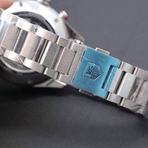 Replica Tag Heuer Carrera Calibre 1887 SS V6 Ceramic Bezel Gray Dial SS Bracelet - Image 7