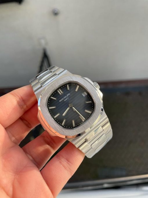 Replica PATEK PHILIPPE Nautilus 5711 PPF 1:1 Best Edition Gray Textured Dial on SS Bracelet 324CS