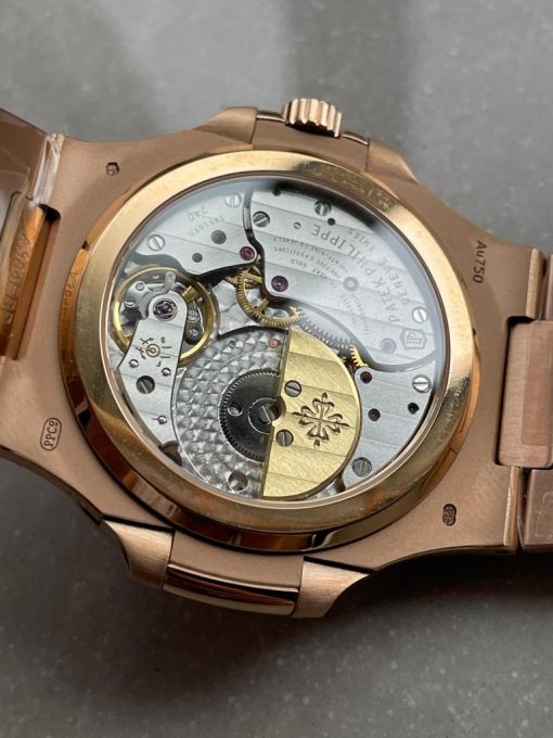 Replica PATEK PHILIPPE Nautilus Moon Phases 5712 RG Grey Dial on RG Bracelet PPF A240 - Image 10