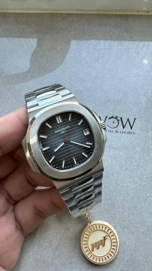 Replica PATEK PHILIPPE Nautilus 5811/1G PPF 1:1 Best Edition Grey Textured Dial on SS Bracelet Asian Cal.26-330CS - Image 4
