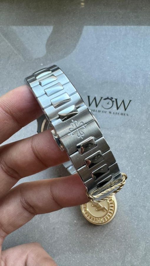 Replica PATEK PHILIPPE Nautilus 5811/1G PPF 1:1 Best Edition Grey Textured Dial on SS Bracelet Asian Cal.26-330CS - Image 15