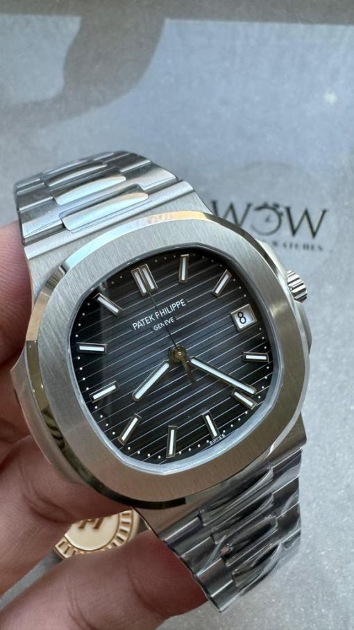 Replica PATEK PHILIPPE Nautilus 5811/1G PPF 1:1 Best Edition Grey Textured Dial on SS Bracelet Asian Cal.26-330CS - Image 3