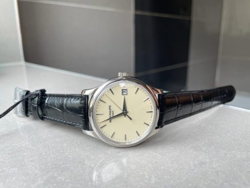 Replica PATEK PHILIPPE Calatrava ZF 5298p Date off White Dial SS bezel ZF factory - Image 2
