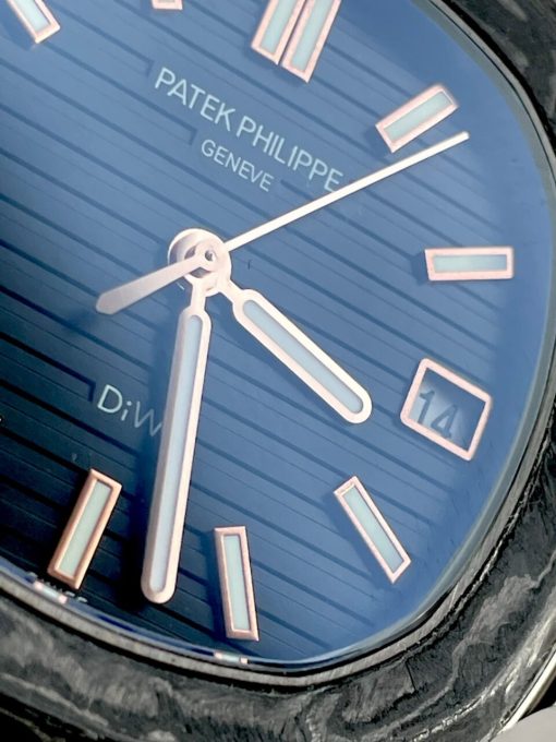 Replica PATEK PHILIPPE Nautilus 5711 DIW Carbon DIWF 1:1 Best Edition Black Textured Dial on Carbon/RG Bracelet 324CS - Image 9
