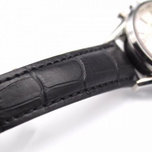 Replica Tag Heuer Carrera CAL1887 Chrono 40mm SS White Dial Leather Strap A7750 - Image 7