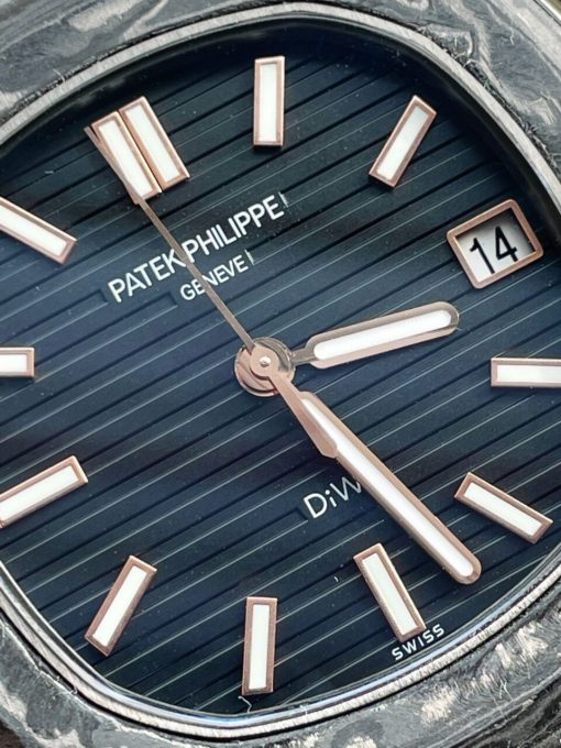 Replica PATEK PHILIPPE Nautilus 5711 DIW Carbon DIWF 1:1 Best Edition Black Textured Dial on Carbon/RG Bracelet 324CS - Image 8