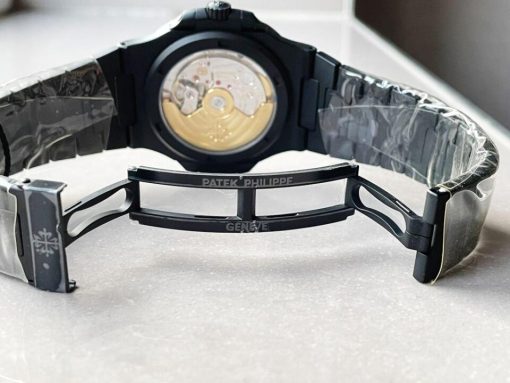 Replica PATEK PHILIPPE Nautilus 5711 ppf 1:1 Best Edition Black Dial on Black Bracelet A324 V2 - Image 8