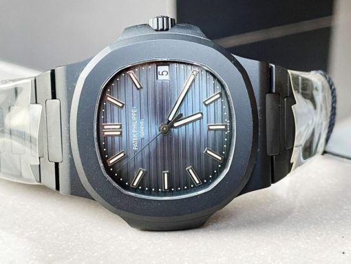 Replica PATEK PHILIPPE Nautilus 5711 ppf 1:1 Best Edition Black Dial on Black Bracelet A324 V2 - Image 5