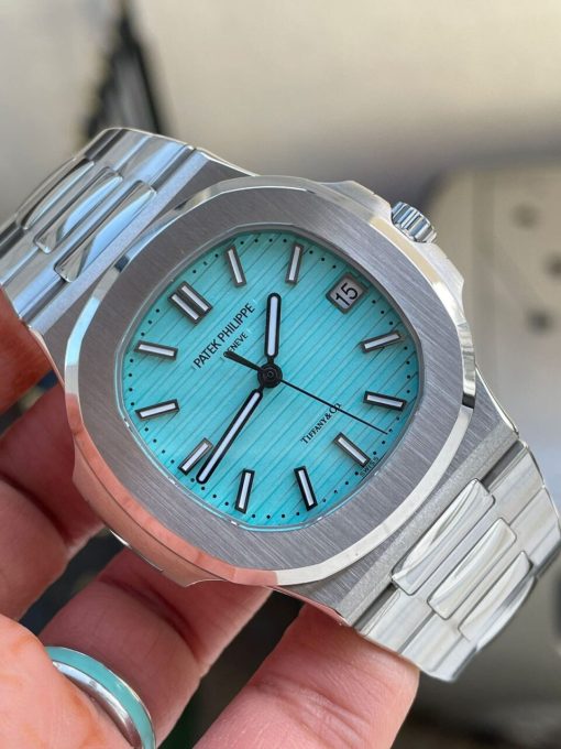 Replica PATEK PHILIPPE Nautilus 5711 3KF 1:1 Best Edition Tiffany Blue Dial on SS Bracelet A324 V2