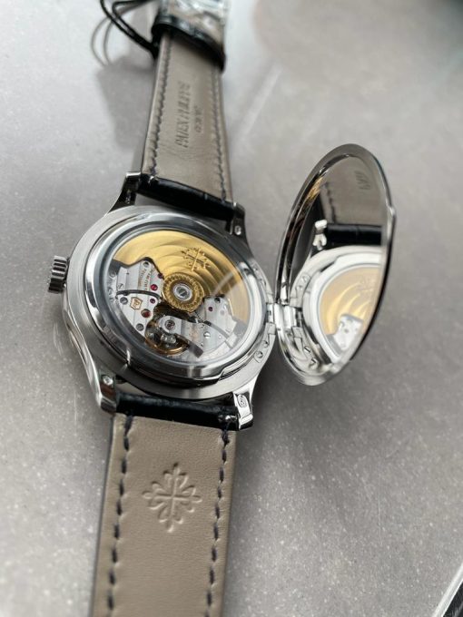 Replica PATEK PHILIPPE Calatrava ZF 5298p Date off White Dial SS bezel ZF factory - Image 12