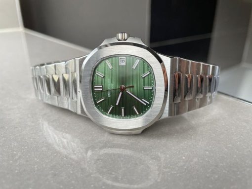 Replica PATEK PHILIPPE Nautilus 5711/1A PPF VF 1:1 Best Edition Green Textured Dial on SS Bracelet 324CS - Image 2
