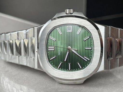 Replica PATEK PHILIPPE Nautilus 5711/1A PPF VF 1:1 Best Edition Green Textured Dial on SS Bracelet 324CS - Image 4