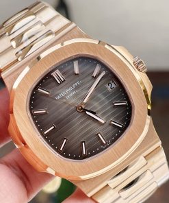 Replica PATEK PHILIPPE Nautilus 5711 3KF 1:1 Best Edition Grey Dial on YG Bracelet A324 V2