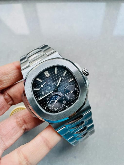 Replica PATEK PHILIPPE Nautilus 5712 SS PPF 1:1 Best Edition Blue Dial on SS Bracelet A240 V2
