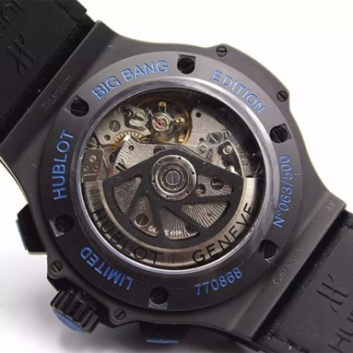 Replica Hublot Big Bang Full Ceramic Evolution Blue Magicb Gummy Strap HUB4104 - Image 5