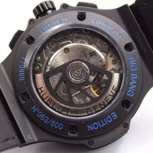Replica Hublot Big Bang Full Ceramic Evolution Blue Magicb Gummy Strap HUB4104 - Image 7