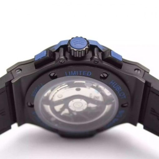 Replica Hublot Big Bang Full Ceramic Evolution Blue Magicb Gummy Strap HUB4104 - Image 8