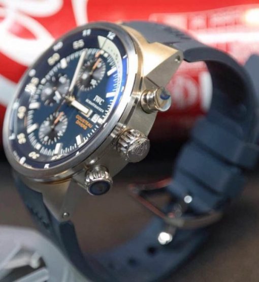 Replica IWC Aquatimer Chronograph Cousteau Divers Blue Dial - Image 3