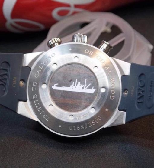 Replica IWC Aquatimer Chronograph Cousteau Divers Blue Dial - Image 6