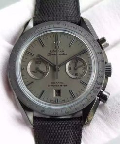 Replica Omega Speedmaster Moonwatch PVD Chrono Black Dial Nylon Strap A9300