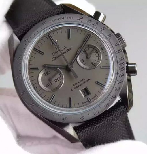 Replica Omega Speedmaster Moonwatch PVD Chrono Black Dial Nylon Strap A9300 - Image 2