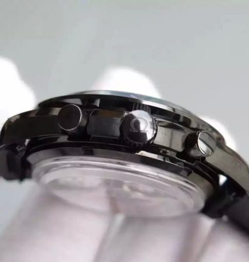 Replica Omega Speedmaster Moonwatch PVD Chrono Black Dial Nylon Strap A9300 - Image 4