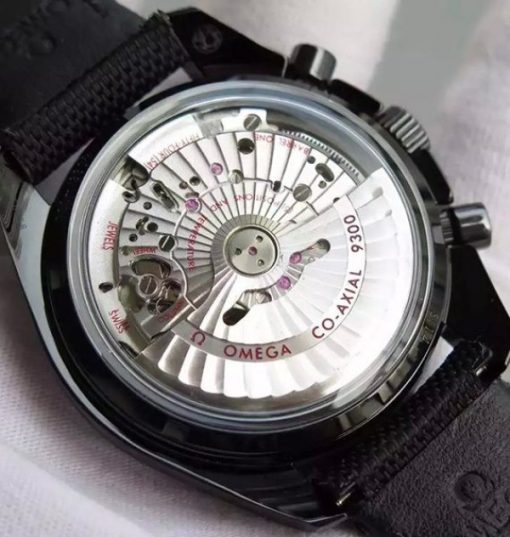 Replica Omega Speedmaster Moonwatch PVD Chrono Black Dial Nylon Strap A9300 - Image 6