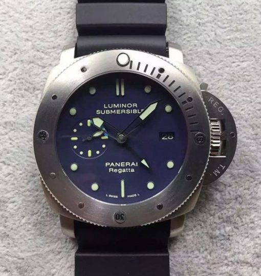 Replica Panerai ZF PAM371 Titanium Black Rubber Strap ZP9001