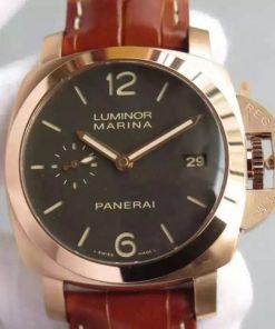 Replica Panerai ZF PAM393 Ladies RG Leather Strap P9000