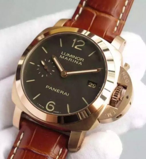 Replica Panerai ZF PAM393 Ladies RG Leather Strap P9000 - Image 2