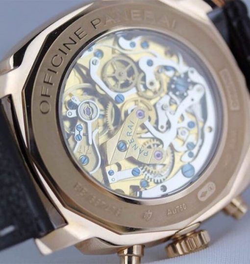 Replica Panerai XF PAM519 Leather Strap Manual Winding Chrono - Image 4