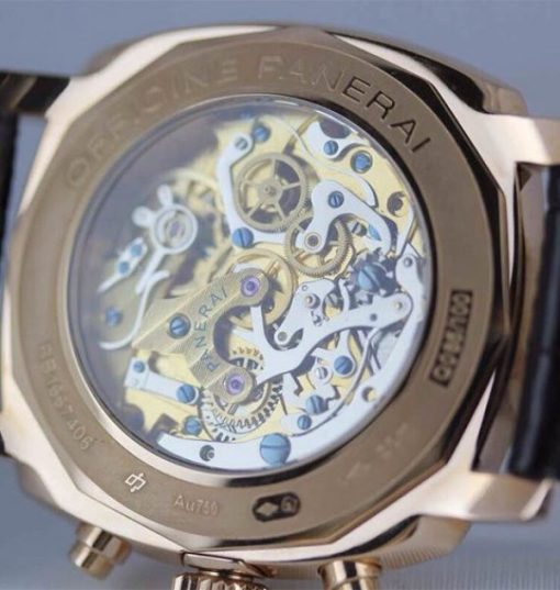 Replica Panerai XF PAM519 Leather Strap Manual Winding Chrono - Image 5