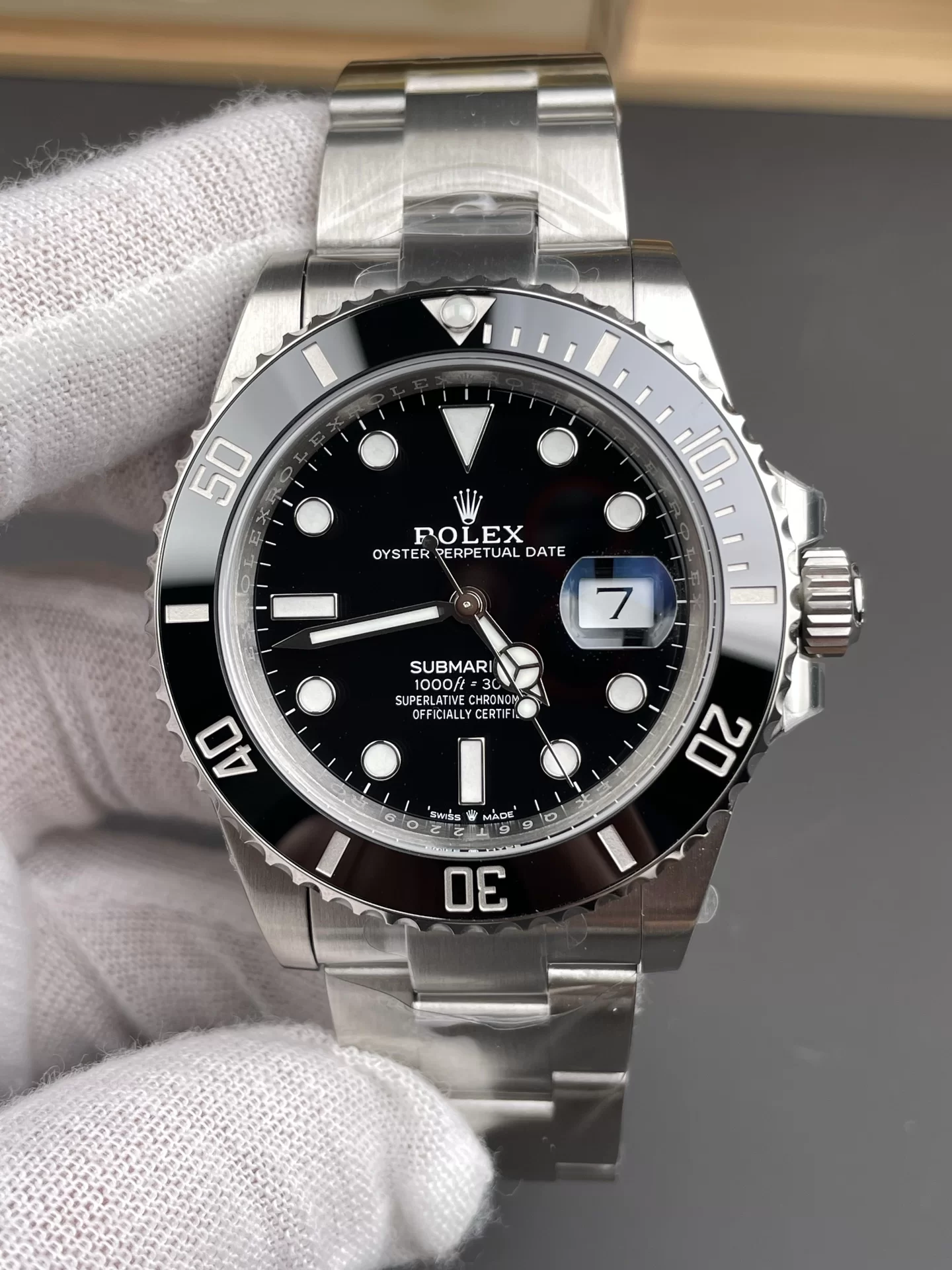Clean Factory and ARF Rolex Submariner 126610LN watches photographed side by side from the front